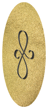 Black Scroll Shimmer Gold